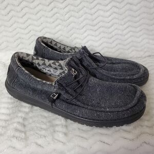 Hey dude size 8 mens wally B grey slip on loafers lightweight